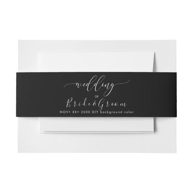 Bandeau De Faire-part Mariage noir+blanc (Devant Example)