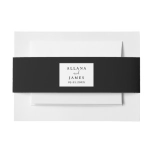 Bandeau De Faire-part Mariage noir et blanc moderne