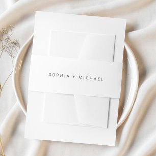 Bandeau De Faire-part Mariage noir minimaliste moderne