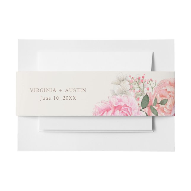Bandeau De Faire-part Mariage Peony (Devant Example)