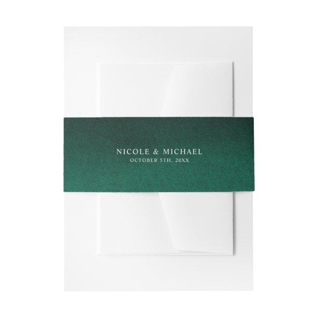 Bandeau De Faire-part Mariage personnalisé Emerald Green (Devant example)