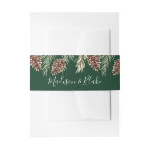 Bandeau De Faire-part Mariage Pinecone d'hiver