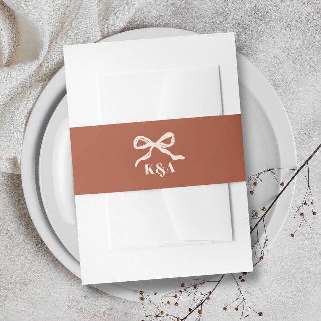 Bandeau De Faire-part Mariage rétro Coquette Bow (Créateur téléchargé)