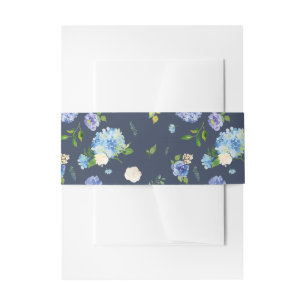 Bandeau De Faire-part Mariage Rose Blue Hydrangea et Purple Motif