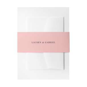 Bandeau De Faire-part Mariage rose pâle minimaliste