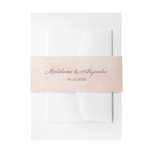 Bandeau De Faire-part Mariage rose pêche simple et élégant