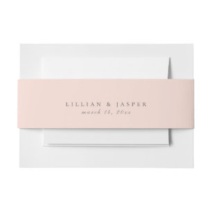 Bandeau De Faire-part Mariage rose pétale solide