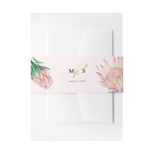 Bandeau De Faire-part Mariage rose rouge du roi Protea