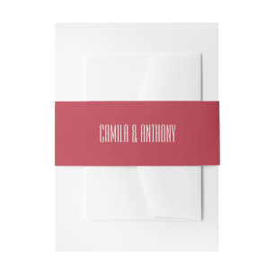 Bandeau De Faire-part Mariage rouge