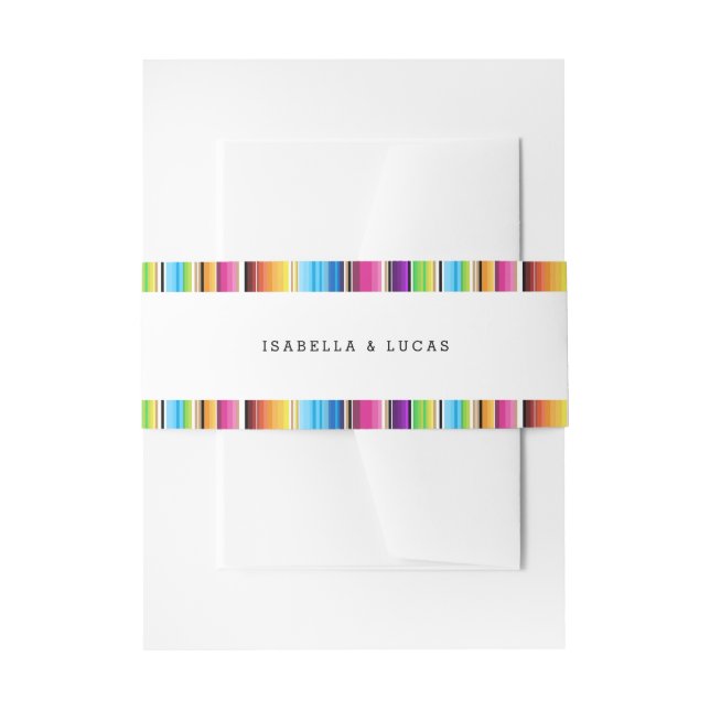 Bandeau De Faire-part Mariage Serpae Spring Stripes (Devant example)