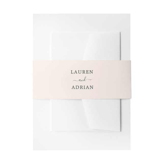 Bandeau De Faire-part Mariage simple rose pâle (Devant example)