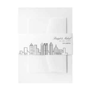 Bandeau De Faire-part Mariage Skyline Atlanta  
