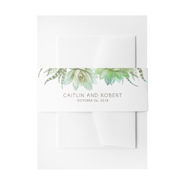 Bandeau De Faire-part Mariage Succulent (Devant example)