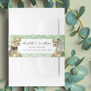 Bandeau De Faire-part Mariage sur mesure sur le thème des dinosaures