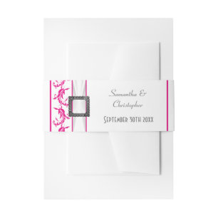 Bandeau De Faire-part Mariage traditionnel rose fuchsia
