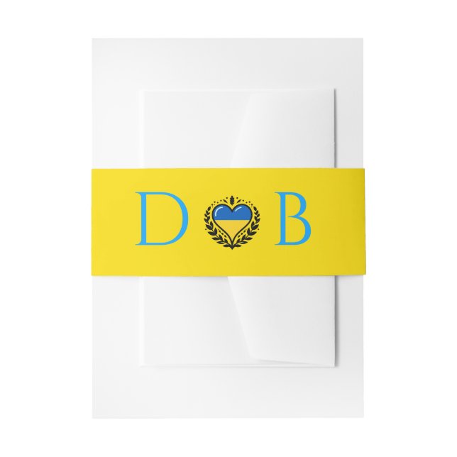 Bandeau De Faire-part Mariage ukrainien en couple (Devant example)