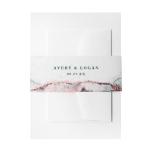 Bandeau De Faire-part Mariage vert émeraude Abstrait moderne