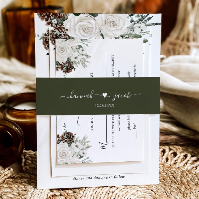 Bandeau De Faire-part Mariage vert forestier (Créateur téléchargé)