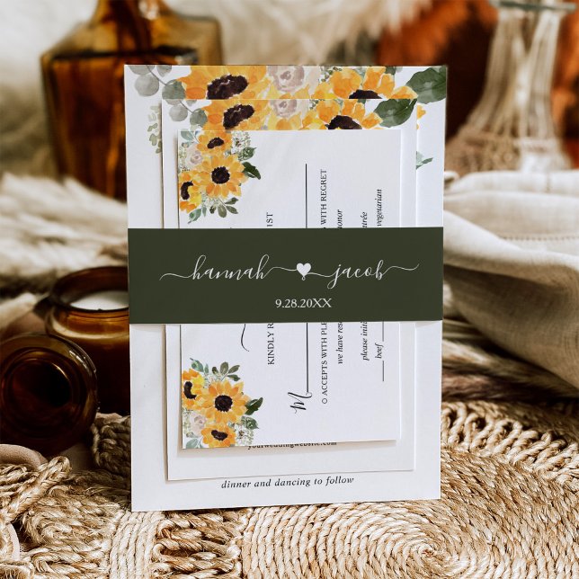 Bandeau De Faire-part Mariage vert Sage (Créateur téléchargé)