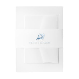 Bandeau De Faire-part Mariage vintage Blue Seashell