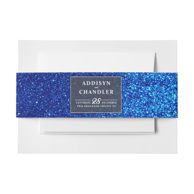 Bandeau De Faire-part Marine Bleu et Blanc Élégant Simple Mariage modern (Devant Example)