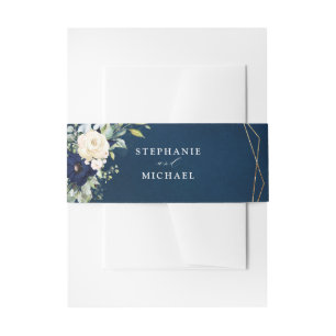 Bandeau De Faire-part Marine Gold Champagne Ivory Verdure géométrique