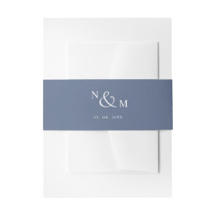Bandeau De Faire-part Marine Monogramme Moderne Simple Mariage