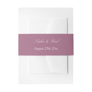 Bandeau De Faire-part Mauve Faire-part de mariage Belly Band