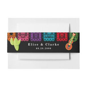 Bandeau De Faire-part Mexique Fiesta Vivid Papel Picado Mariage