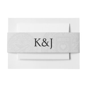Bandeau De Faire-part Mexique Passport Invitation Bande Belly