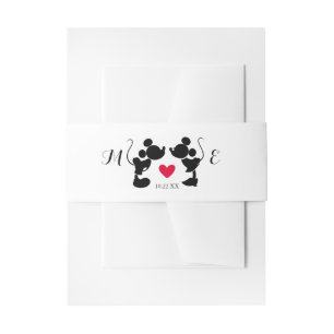 Bandeau De Faire-part Mickey & Minnie Mariage   Silhouette