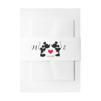 Bandeau De Faire-part Mickey & Minnie Mariage | Silhouette