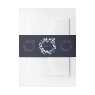 Bandeau De Faire-part Midnight Blue and Wreath / Boda Azul y Corona