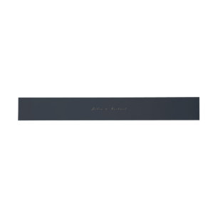 Bandeau De Faire-part Midnight Blue Calligraphy Mariage Belly Band