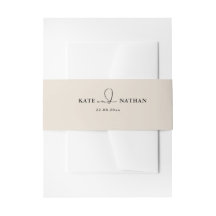 Minimaliste Dusty RoseWedding Invitation Belly Ban