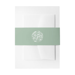 Bandeau De Faire-part Minimaliste moderne Sage vert islamique Bismillah