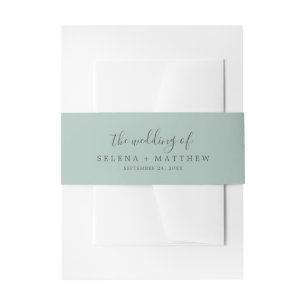 Bandeau De Faire-part Mint Green Le Mariage De Invitation Bande De Ventr