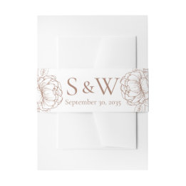 Bandeau De Faire-part Mocha Mousse Boho Floral Minimal Mariage moderne