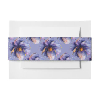 Bandeau De Faire-part Modern Minimalist Gold and Purple Wedding 