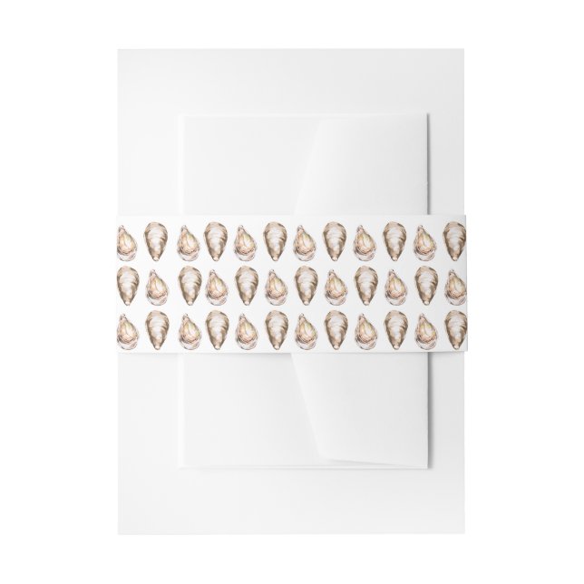 Bandeau De Faire-part Modern Watercolor Coastal Oyster Wedding  (Devant example)