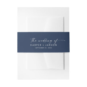 Bandeau De Faire-part Moderne Bleu Le Mariage De L'Invitation Bande De V