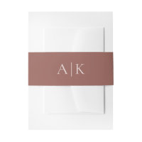 Moderne Blush Brown Monogramme Earth Tone Mariage