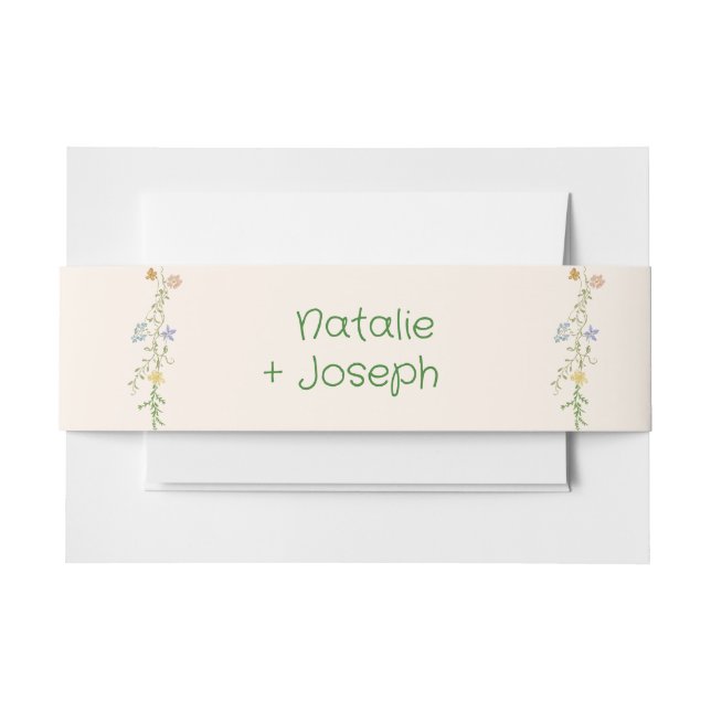 Bandeau De Faire-part Moderne coloré Whimsical Pastel Floral Mariage (Devant Example)