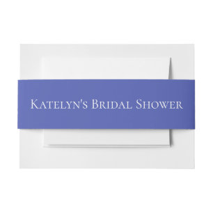 Bandeau De Faire-part Moderne Elegant bleu Invitation Bande Belly