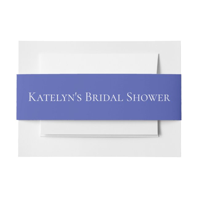 Bandeau De Faire-part Moderne Elegant bleu Invitation Bande Belly (Devant Example)