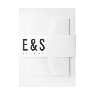 Bandeau De Faire-part Moderne minimaliste Gros Gras Monogramme Mariage C