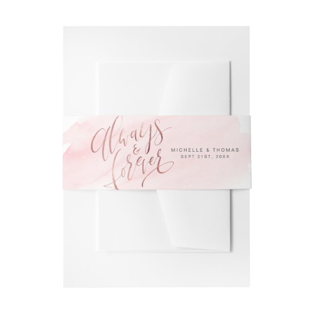 Bandeau De Faire-part Moderne Simple Toujours Et Toujours Mariage Script (Devant example)