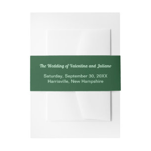Bandeau De Faire-part Monochrome Emerald Green Mariage Portrait Format