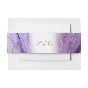 Bandeau De Faire-part Monogram Mauve Gold Faire-part de mariage Belly Ba