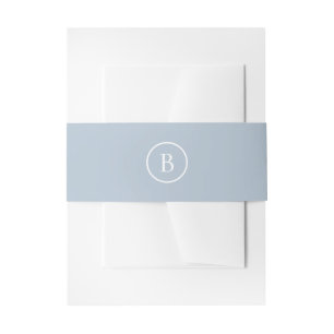 Bandeau De Faire-part Monogramme bleu foncé simple Mariage élégant
